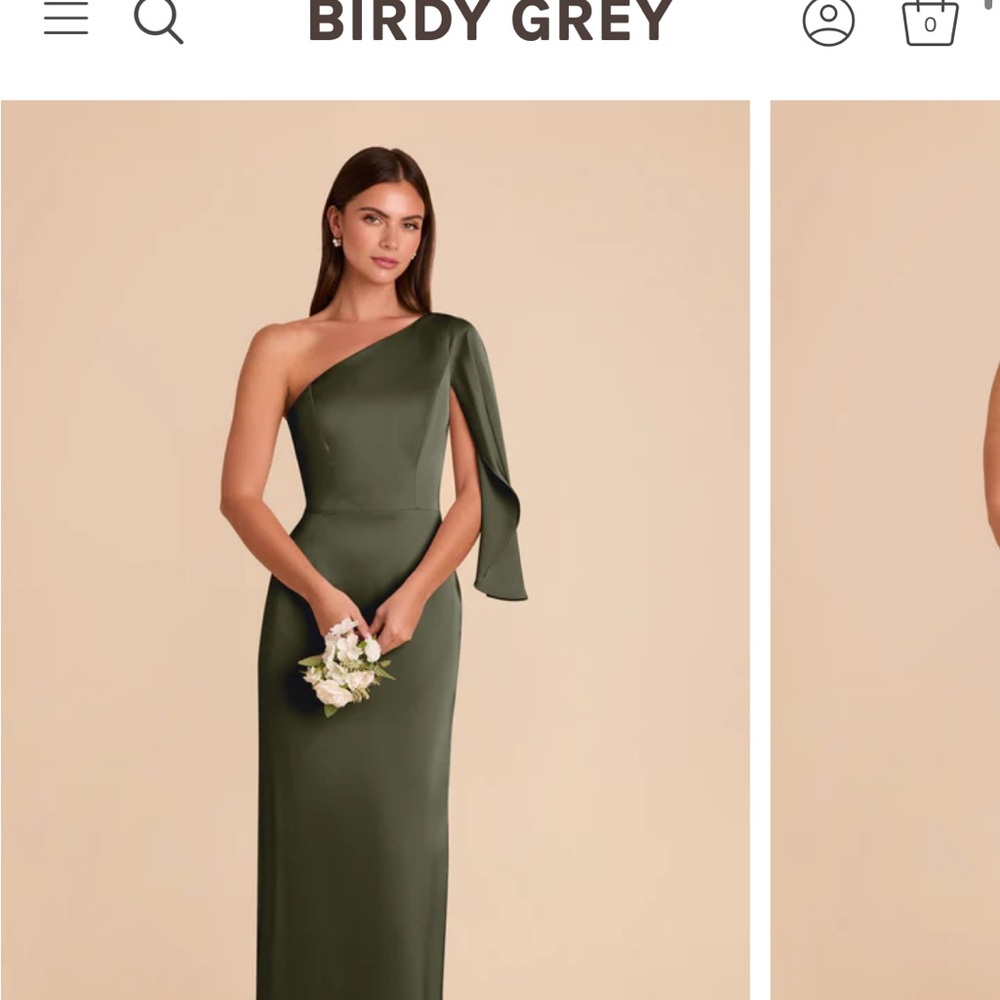 Birdy Grey One-Shoulder Dress in Olive